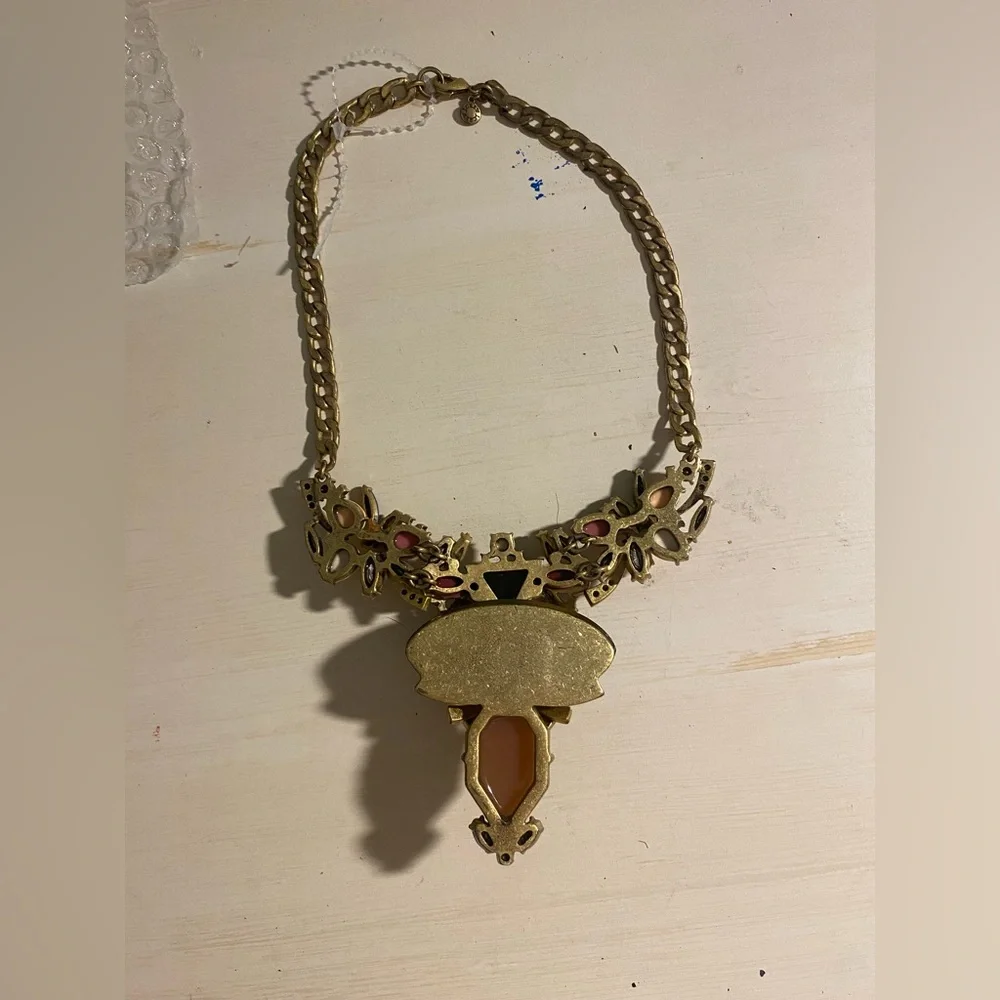 Vintage J Crew Statement Multicolor Stone Necklace